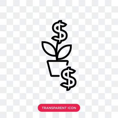 Saydam arka plan üzerinde büyüme lo izole büyüme vektör simgesi