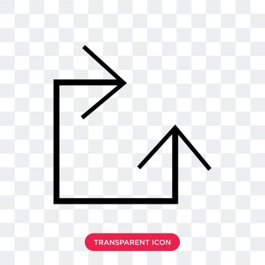 Saydam arka plan üzerinde Clockw izole saat yönünde vektör simgesi