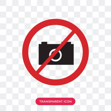 Saydam arka plan üzerinde hiçbir phot izole fotoğraf vektör simge yok