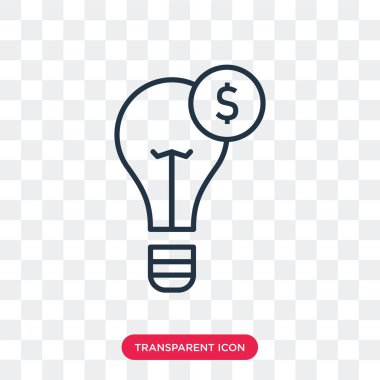 Saydam arka plan üzerinde fikir logo tasarımı izole fikir vektör simgesi