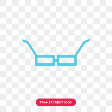 Saydam arka plan üzerinde Sungl izole güneş gözlüğü vektör simgesi