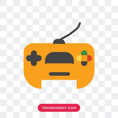 Saydam arka plan üzerinde Gamepad izole Gamepad vektör simgesi 