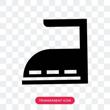 Vektör simgesi üzerinde şeffaf arka plan izole Ütü, Ütü 