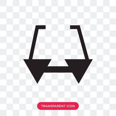 Gözler için gözlük şeffaf arka plan üzerinde izole simge vektör,