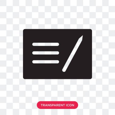 Saydam arka plan üzerinde kalem lo izole kalem vektör simgesi