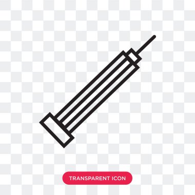 saydam arka plan üzerinde izole enjeksiyon vektör simge enjekte