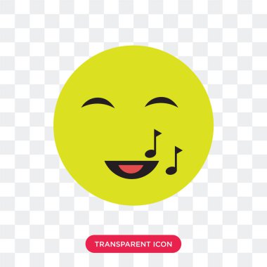 Saydam arka plan üzerinde izole vektör simge şarkı, şarkı 