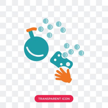 Saydam arka plan üzerinde sabun logosu d izole sabun vektör simgesi