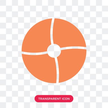 Saydam arka plan üzerinde Beach izole plaj topu vektör simgesi