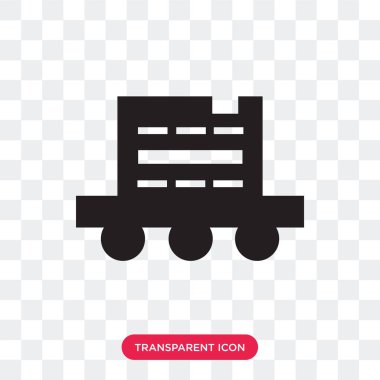 Saydam arka plan üzerinde arabası izole arabası vektör simgesi 