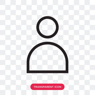 Saydam arka plan üzerinde Kullanıcı logosu d izole Kullanıcı vektör simgesi