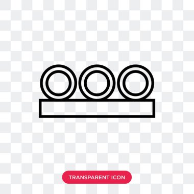 Saydam arka plan üzerinde paralar logo izole simgesi sikke vektör