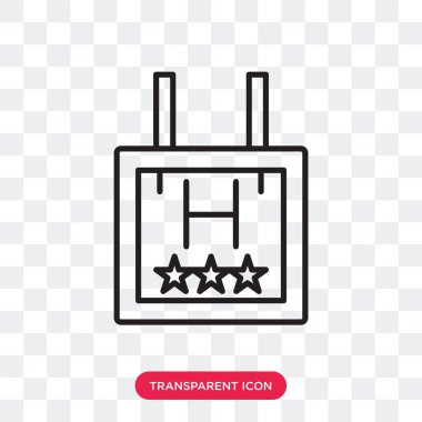 Hotel vector Icon şeffaf arka plan üzerinde otel logo izole