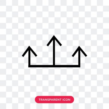 üst ok vektör simge şeffaf arka plan üzerinde en iyi izole bir