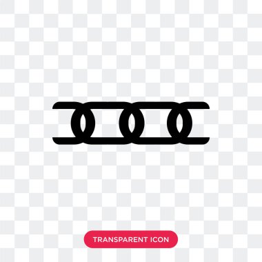 Saydam arka plan üzerinde Link logo d izole bağlantı vektör simgesi