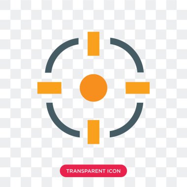 Saydam arka plan üzerinde amaç logo des izole amaç vektör simgesi