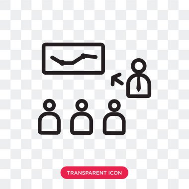 Saydam arka plan üzerinde ön izole sunu vektör simgesi