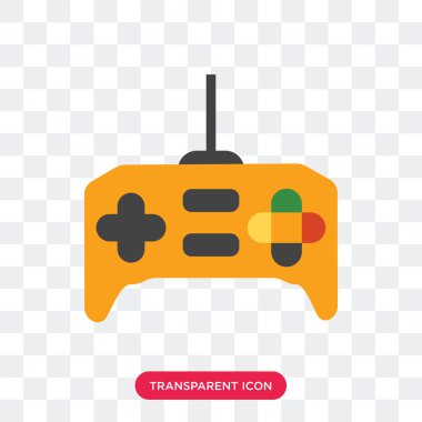 Saydam arka plan üzerinde Gamepad izole Gamepad vektör simgesi 