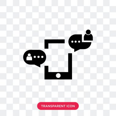 Saydam arka plan üzerinde sohbet logo d izole sohbet vektör simgesi