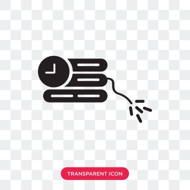 Saydam arka plan üzerinde Dynamit izole dinamit vektör simgesi