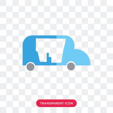 Saydam arka plan üzerinde Ricksaw izole Ricksaw vektör simgesi 