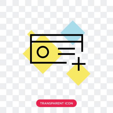 Saydam arka plan üzerinde kart logosu d izole kart vektör simgesi