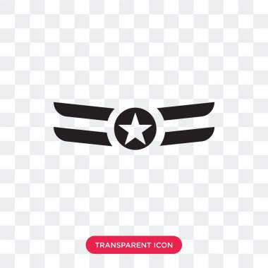 Şeffaf arka plan, rütbe logosu d izole vektör simge rütbe