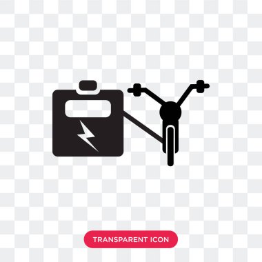 saydam arka plan üzerinde bisiklet logosu d izole Bisiklet vektör simgesi