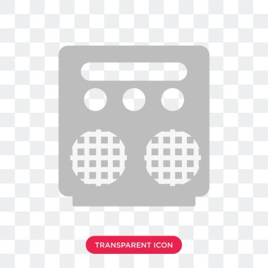 Saydam arka plan üzerinde Amplif izole amplifikatör vektör simgesi