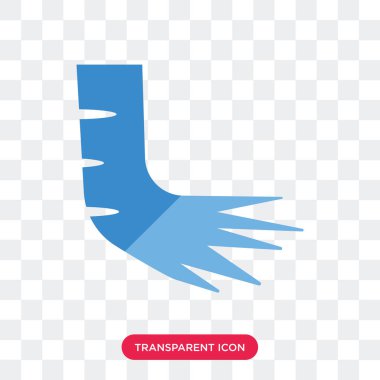 Saydam arka plan üzerinde ayak izole ayak kemikleri vektör simgesi 