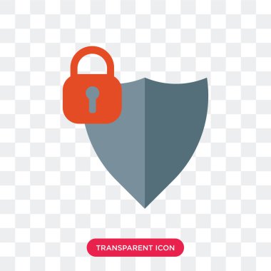 Saydam arka plan üzerinde Prote izole koruma vektör simgesi