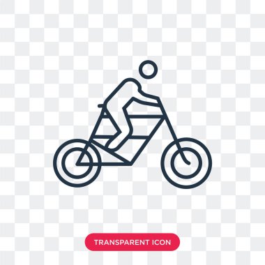 Şeffaf arka plan üzerinde Bisiklete binme logo tasarımı izole Bisiklete binme vektör simgesi