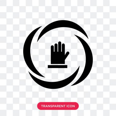 Saydam arka plan üzerinde izole dokunmayın vektör simge yapmak 