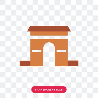 Saydam arka plan üzerinde kapı logosu d izole kapı vektör simgesi