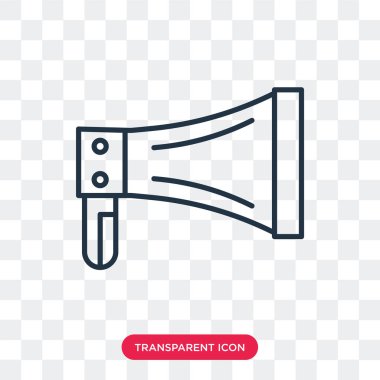 Saydam arka plan üzerinde megafon logo tasarımı izole Megafon vektör simgesi