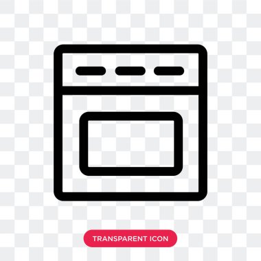 Saydam arka plan üzerinde fırın logosu d izole fırın vektör simgesi