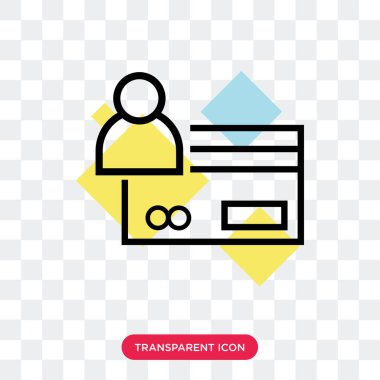 Saydam arka plan üzerinde CIT araba izole CIT kartı vektör simgesi