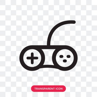 Saydam arka plan üzerinde Gamepad izole Gamepad vektör simgesi 