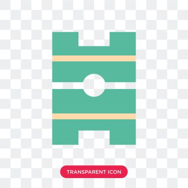 Saydam arka plan üzerinde F izole futbol alan vektör simgesi