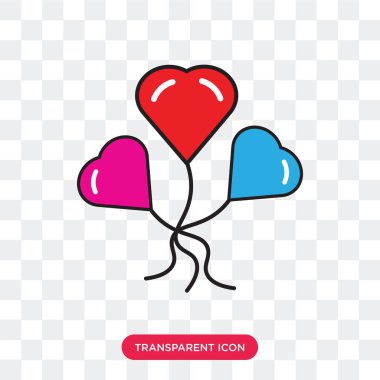 Saydam arka plan üzerinde balon izole balonlar vektör simgesi