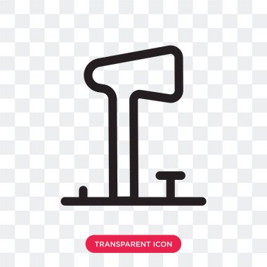 Saydam arka plan üzerinde lamba logosu d izole lamba vektör simgesi