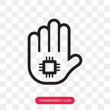 Saydam arka plan üzerinde Cpu logo des izole Cpu vektör simgesi