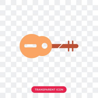 Saydam arka plan üzerinde gitar lo izole gitar vektör simgesi