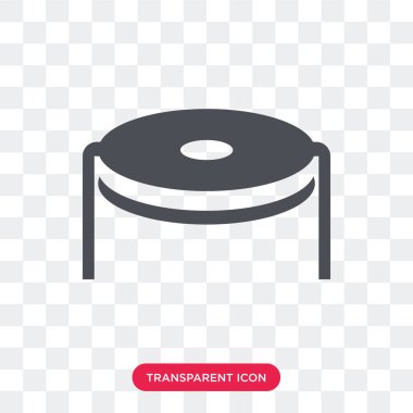 Saydam arka plan üzerinde sürtük izole trambolin vektör simgesi