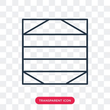 Saydam arka plan üzerinde kutu logo tasarımı izole kutusu vektör simgesi