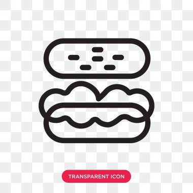 Saydam arka plan üzerinde Taco logosu d izole taco vektör simgesi