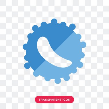 Beyaz kan hücresi vektör simgesi üzerinde şeffaf arka plan izole,