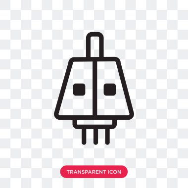 Saydam arka plan üzerinde lamba logosu d izole lamba vektör simgesi