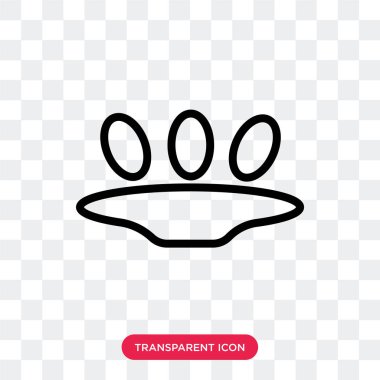 Yumurta şeffaf arka plan üzerinde yumurta logosu d izole simge vektör