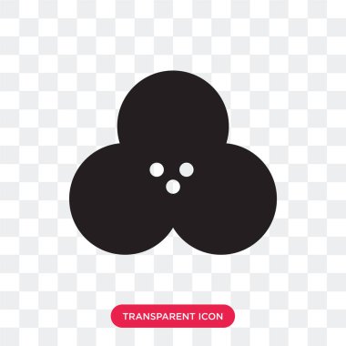 Şeklinde çiçek elbise düğme vektör simgesi üzerinde şeffaf izole